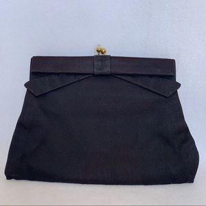 Vintage black Koret clutch purse